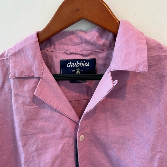 Chubbies The Magnolia Button Down Linen Sunday Shirt NWT - Picture 8 of 16